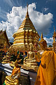 Chiang Mai - Wat Phra That Doi Suthep. The gilded chedi glittering in the sun. 